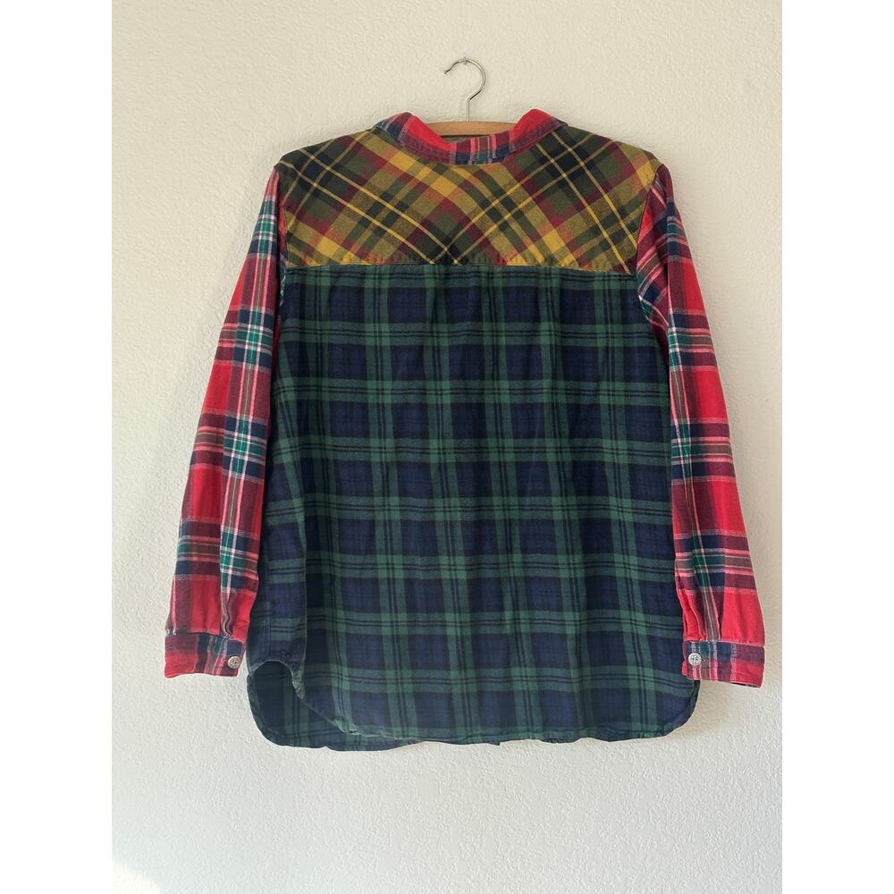 Vintage Blair Patchwork Plaid Embroidered Flannel Shirt XL - Picture 5 of 6